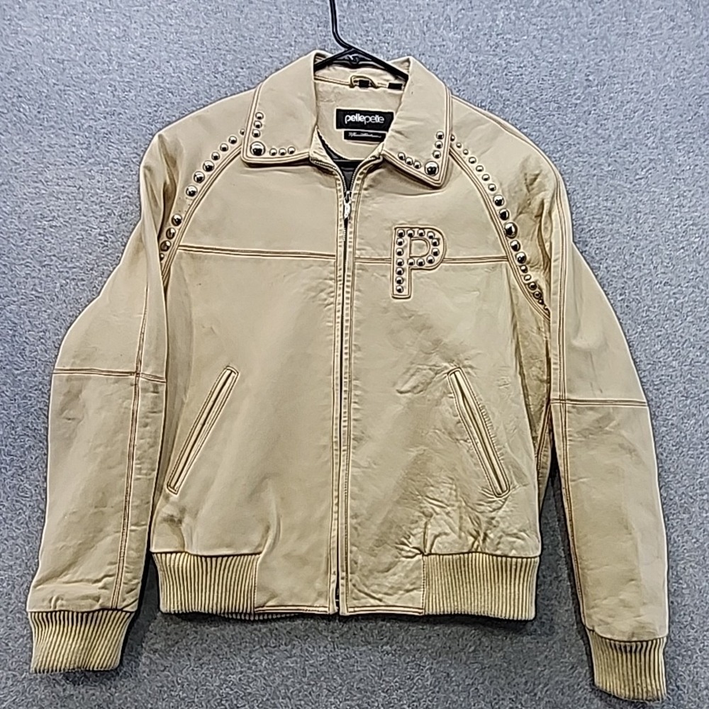 Pelle Pelle Marc Buchanan Leather Jacket Size 12* Missing A Silver Jem On Back